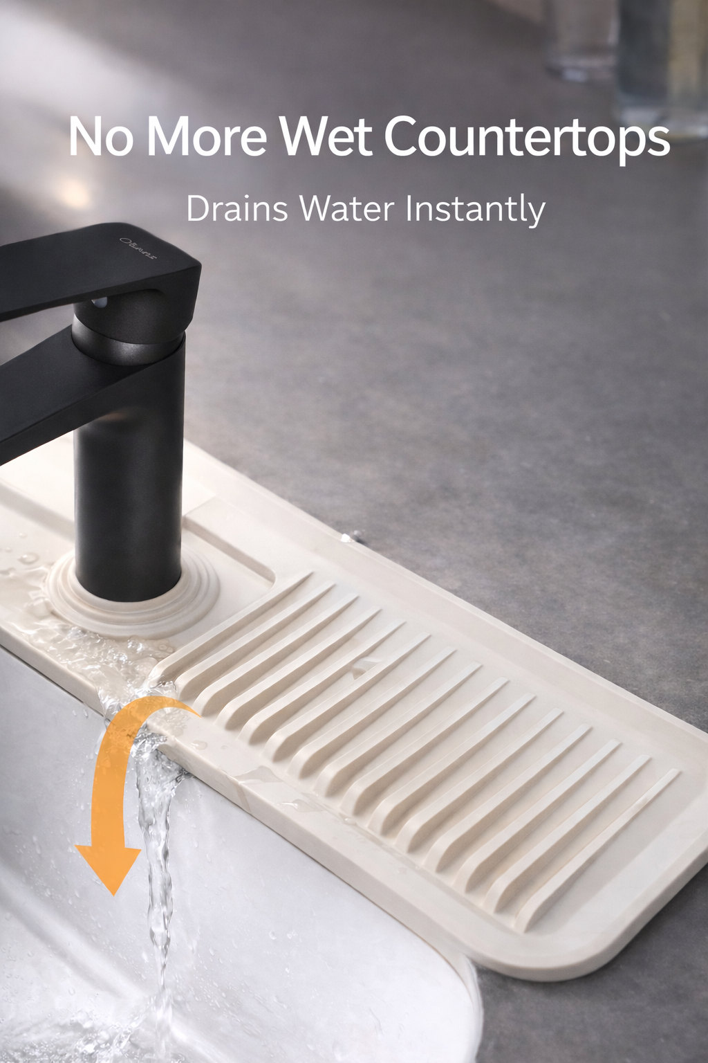 Nexora™ 2-in-1 Silicone Faucet Splash Guard – Keep Your Counter Dry & Clean